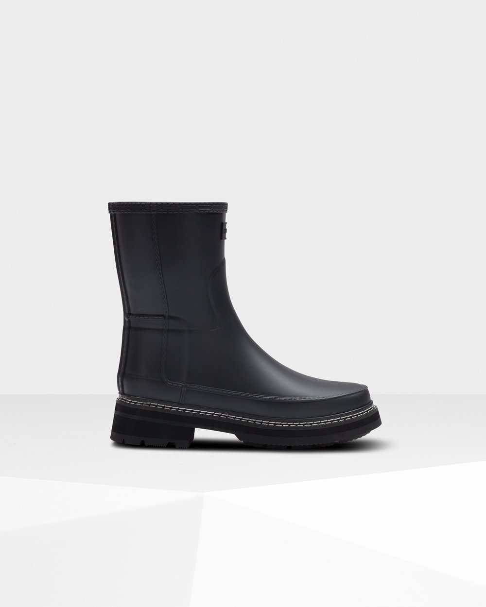 Galochas Curtas Hunter Feminina Pretas - Refined Stitch Detail - 87AKJPHYI